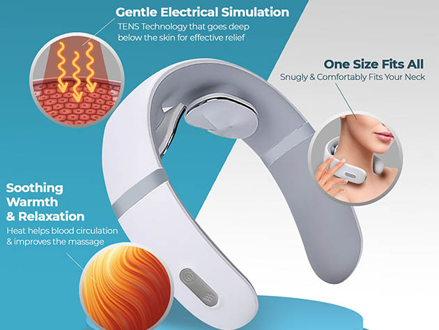 RelaxUltima Portable Neck Massager with TENS Pulse Technology